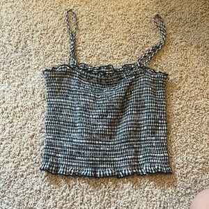 ivy + main gingham black and white tank top good condition